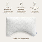 Coop Home Goods Original Crescent Adjustable Pillow, King Bed Pillows - Image 5