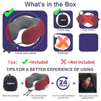 Neck Pillow for Travel (Burgundy)