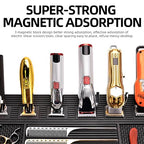 Magnetic Mat 19x12.5 Inch 6 Slots Barber Tray Hairdressing Electric Clippers Storage Mat Salon Table Tools Nonslip Cushion Heat Resistant Pad for Clippers Scissors Combs for Barbershop Salon (6 Magnetic 19 x 12.5)