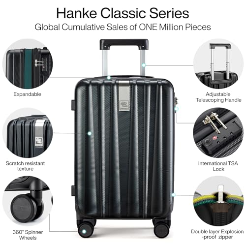 Expandable Hard Shell Luggage Sets (2 Pc Set EXT (20/29) / Jet Black)