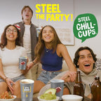 16 oz. Reusable Party Cups (Football Gray / 12 Count)