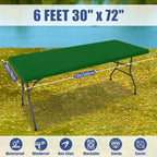2 Pack Rectangle Spandex Fitted Table Cloth (Emerald Green / 72" x 30" (Rectangular))