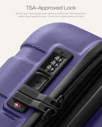 Luggage Set 3 Piece Lightweight Durable Hardshell (Deep Purple)