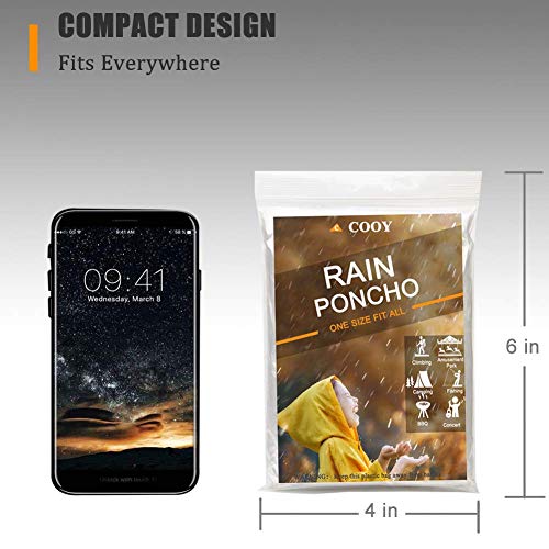 Disposable Rain Ponchos for Adults (One Size / Clear 10 Pack)