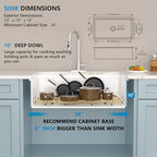 33"x19" White Undermount Sink Workstation (33"x19"x10" / White Gold)
