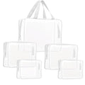 5Pcs Crystal Clear PVC Travel Toiletry Bag Kit by ROYBENS