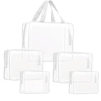 5Pcs Crystal Clear PVC Travel Toiletry Bag Kit by ROYBENS