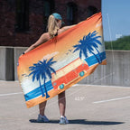 Athletic Running Towel (Retro Sunset W/ Snaps)