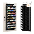 20 30 Pairs Over the Door Shoe Organizer (Black-1 Pack of 20 Pockets)