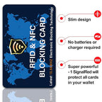 5 Pack RFID Blocking Card for Credit Debit ID Card (Blue WM)