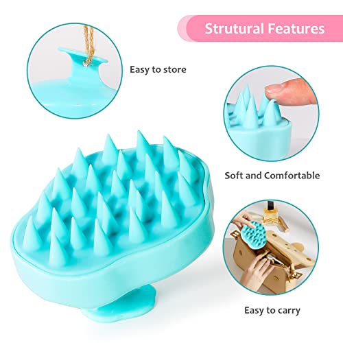 Hair Scalp Massager Shampoo Brush (Blue)