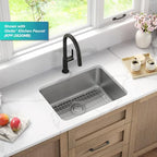 Stainless Steel 25 in 16 Gauge Undermount Kitchen Sink KA1US25B (25 Inch / Single Bowl)