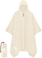 SaphiRose Hooded Rain Poncho Waterproof Raincoat Jacket by SaphiRose