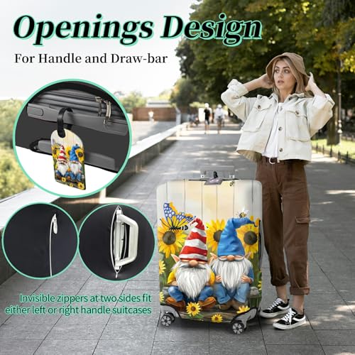 Luggage Cover + Tag (Garden Dwarf / XL)