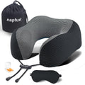 Neck Pillow for Travel with Travel Pouch (Black Striped Kit)