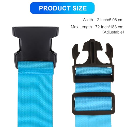 Luggage Straps for Suitcases TSA Approved (Blue)