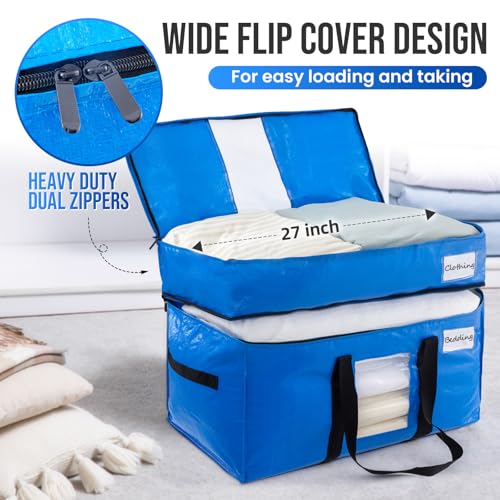 2 Tier Moving Bags (Blue / 4 Large- 2 Tier)