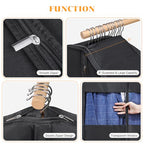 Compression Hanging and Space Saving Garment Bag (Black / 43" - 2pcs(8" Gusseted))