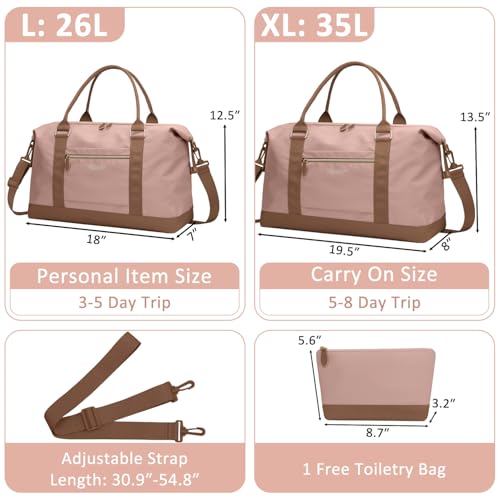 Women Travel Duffle Bags (Pink / X-Large)