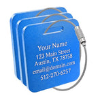 Custom Metal Luggage Tags (Blue / Metal Tags (Professional & Unbreakable))