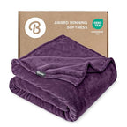 Fleece Blanket Luxury Microplush (Full/Queen / 16 - Plum)