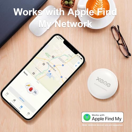 Key Finder Bluetooth Tracker Locator Pairs with Apple Find My (WHITE-4PCS)