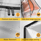 Clear Moving Bags Heavy Duty Extra Large with Strong Zipper Handles (Clear / 8 Pack)