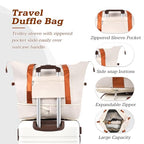 Suitcase Set 24 IN Expandable Luggage with TSA Lock Spinner Wheels (Vintage Luggage / White(24+bags))