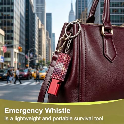 Three Tube Whistle Aluminum Alloy Survival Whistle for Outdoor Needs Sports Referee Emergency (red2pcs)