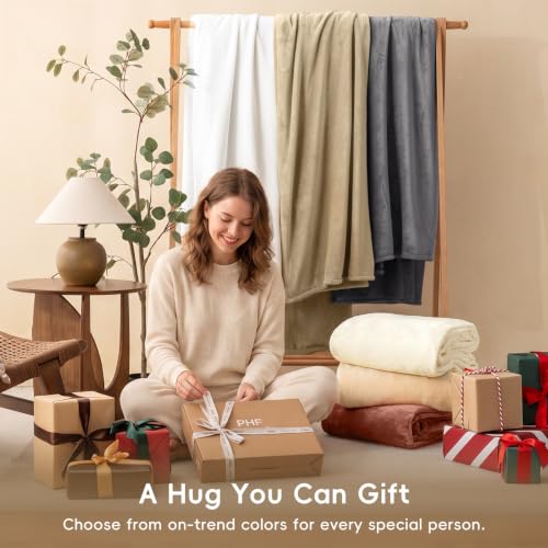 Fleece Blanket Twin Size 76x90 (Khaki / Twin xl(76" X 90"))