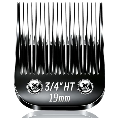 Dog Grooming Replacement Blades Compatible with Andis Dog Clippers (Black-3/4"HT / Black)