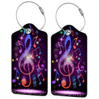 Colorful Musical Notes Luggage Tags for Suitcases (Colorful Musical Notes)