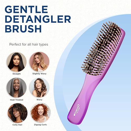 Gentle Purple Neon Full Size Hair Brush (Large / Purple)