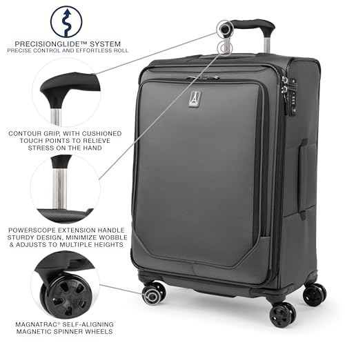 Crew Classic Softside Checked Luggage (Titanium Grey / Checked Medium)