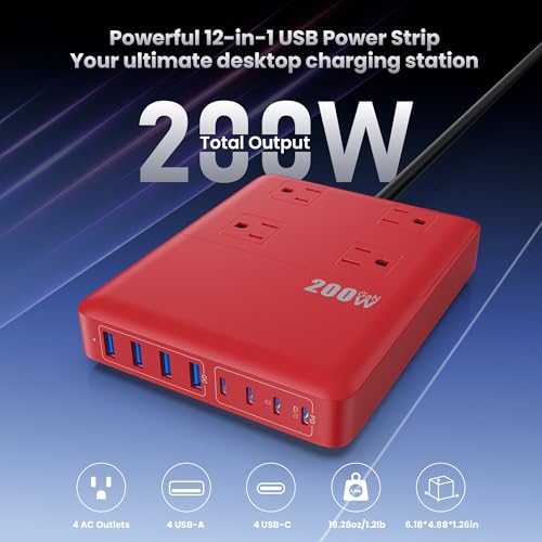 200W Charging Station (Red / 200W)