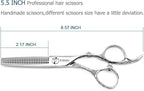 Hair Thinning Shears 5.5 Inch Thinning Scissors for Women Professional Barber Hair Thinning Scissors Barber Shears 28 Teeth Rose handle KINSARO for Hairdresser Barbershop or Home Use