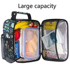 Insulated Lunch Bag Women (Black Floral)