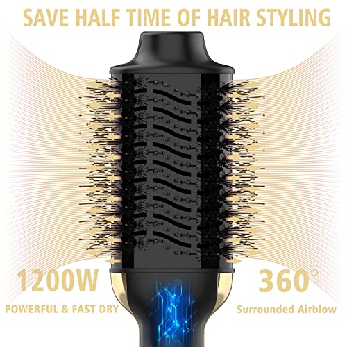 Hair Dryer Brush (Black Gold)