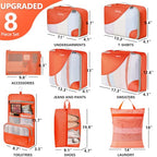 Packing Cubes for Travel (17 Orange)