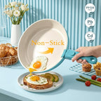 21PCS Pots and Pans Set Nonstick Cookware Set with Detachable Handle (Light Blue Gradient / 21PCS-Big Size)