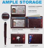 AirTag Wallet for Men (Burgundy183)
