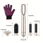 5-in-1 Hair Dryer Brush Set, 1200W, Lightweight, ALCI Safety, Tourmaline Technology, Champagne Gold (Champagne Gold) (Champagne Gold)