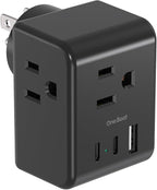 Multi Plug Outlet Extender, Power Strip Non Surge Protector Electric Outlet by OneBeat