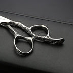 6/7-Inch Professional Hair Scissors Haircut Rose Pattern Hair Scissors Styling Tools Japanese Stainless Steel Scissor Set (7-in cutting scissors) (7-inch Cutting Scissors)