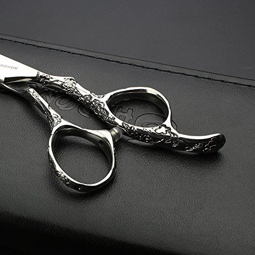 6/7-Inch Professional Hair Scissors Haircut Rose Pattern Hair Scissors Styling Tools Japanese Stainless Steel Scissor Set (7-in cutting scissors) (7-inch Cutting Scissors)