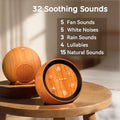 Portable Sound Machine White Noise Machine for Baby Kids Adults Sleeping with 32 Soothing Sounds 32 Volume Levels Brown Noise Machine with 4 Timer Memory Funtion for Travel Office Privacy (Wood Grain)
