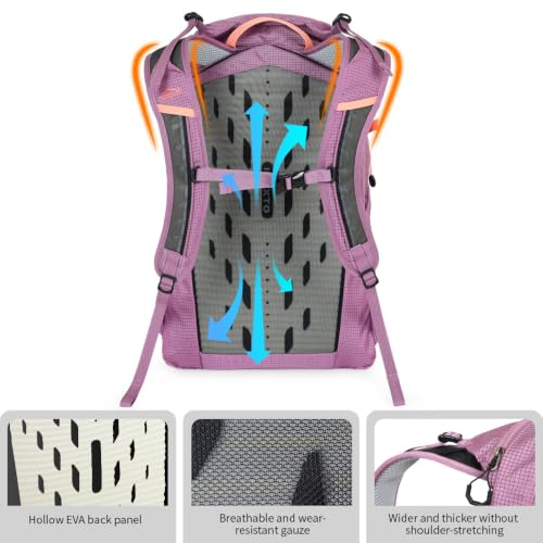 Hiking Hydration Backpack with 2L (Purple-3L Water Bladder)