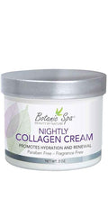 Botanic Spa Nightly Collagen Cream - Fragrance-Free Hydrating Renewal - 2 oz