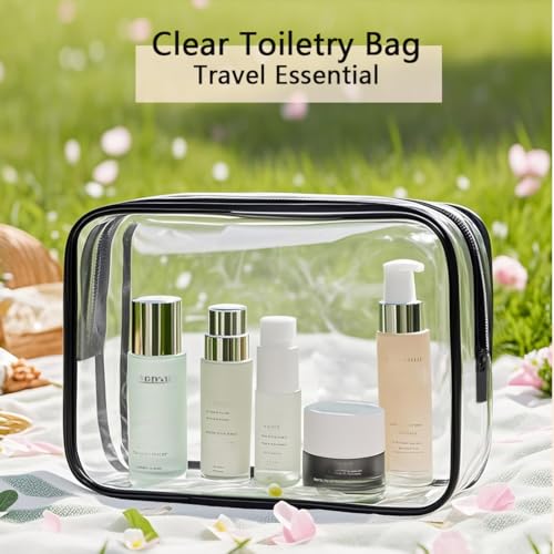 Clear Toiletry Bag (Large-White-2 packs)