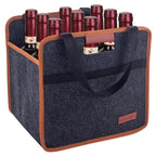 9 Bottle Wine Carrier Tote Bag (9 Bottle)